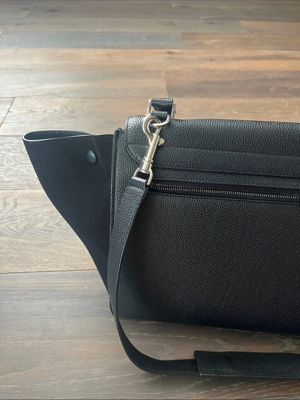 Celine Black Top-Handle Winged Satchel